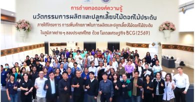 วว. จับมือภาคีเครือข่ายถ่ายทอดความรู้นวัตกรรมการผลิตและปลูกเลี้ยงไม้ดอกไม้ประดับ เสริมแกร่งเกษตรกร/ผู้ประกอบการ