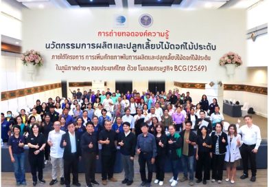 วว. จับมือภาคีเครือข่ายถ่ายทอดความรู้นวัตกรรมการผลิตและปลูกเลี้ยงไม้ดอกไม้ประดับ เสริมแกร่งเกษตรกร/ผู้ประกอบการ